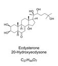 Ecdysterone, 20E, chemical structure, molting hormones in insects