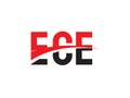 ECE Letter Initial Logo Design Vector Illustration Royalty Free Stock Photo