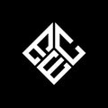 ECE letter logo design on black background. ECE creative initials letter logo concept. ECE letter design Royalty Free Stock Photo
