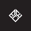 ECE letter logo design on black background. ECE creative initials letter logo concept. ECE letter design Royalty Free Stock Photo