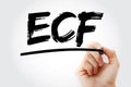 ECF - Extracellular fluid acronym with marker, medical concept background Royalty Free Stock Photo