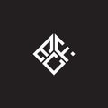 ECF letter logo design on black background. ECF creative initials letter logo concept. ECF letter design