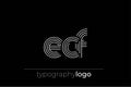 ECF modern geometric typography logo Royalty Free Stock Photo
