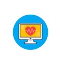 Ecg, electrocardiography, heart diagnostic icon Royalty Free Stock Photo