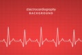 ECG heartbeat monitor, cardiogram heart pulse line wave. Electrocardiogram medical background Royalty Free Stock Photo