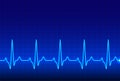 ECG heartbeat monitor, cardiogram heart pulse line wave. Electrocardiogram medical background Royalty Free Stock Photo