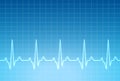 ECG heartbeat monitor, cardiogram heart pulse line wave. Electrocardiogram medical background