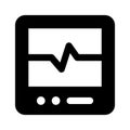 Ecg machine icon design isolated on white background Royalty Free Stock Photo