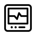 Ecg machine icon design isolated on white background Royalty Free Stock Photo
