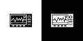 ECG monitor icon Isolated flat vector in outline Royalty Free Stock Photo