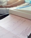 ECG printout of the patient Royalty Free Stock Photo