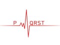 Ecg waveform displaying p qrst segments isolated on white background Royalty Free Stock Photo