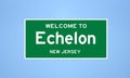 Echelon, New Jersey city limit sign. Town sign from the USA.