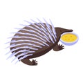 Echidna eat icon isometric vector. Cute animal Royalty Free Stock Photo