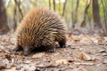 an echidna foraging in the soil for insects Royalty Free Stock Photo