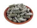 Echinacea Capsules Ceramic Dish