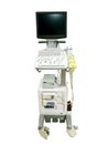 Echo and Ultrasound Machine use in Clinical and Hospital isolate on white background Royalty Free Stock Photo