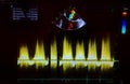 Echocardiogram colorful probe targeting map and waveforms Royalty Free Stock Photo