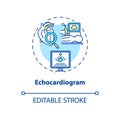 Echocardiogram concept icon