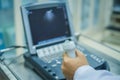 Echocardiography ultrasound machine.