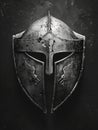 Echoes of Antiquity: Spartan Helmet and Shield. Generative ai