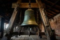 Echoes of history Old bell stands as a historic relic