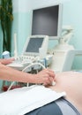 Echography of pregnant woman Royalty Free Stock Photo