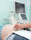 Echography of pregnant woman Royalty Free Stock Photo