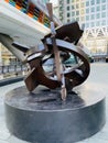 Michael Lyons: Unity of Opposites: Vortex art piece in Canary Wharf London England 2021