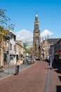 Echt, Limburg, The Netherlands, Facades of the shops of the commercial street