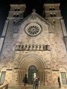 Echternach Basilica at night Royalty Free Stock Photo