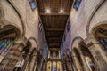 Echternach - The Grand Duchy of Luxembourg - The arches, ceiling and interior design of the Echternach Abbey