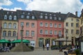 Echternach, Luxembourg; 08/11/2018: Main square in the old town of Echternach, Luxembourg. Medieval and touristic place, with Royalty Free Stock Photo