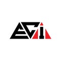 ECI triangle letter logo design with triangle shape. ECI triangle logo design monogram. ECI triangle vector logo template with red Royalty Free Stock Photo