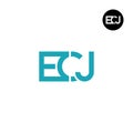 ECJ Logo Letter Monogram Design Royalty Free Stock Photo