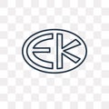 Eckankar vector icon on transparent background, linear
