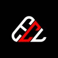 ECL letter logo creative design with vector graphic, ECL simple and modern logo in round triangle shape Royalty Free Stock Photo