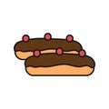 Eclair cake color icon