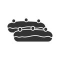 Eclair cake glyph icon