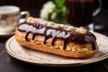 Eclair, French pastry. Perfection, bakery.