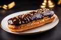 Eclair, French pastry. Perfection, bakery.