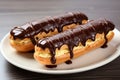 Eclairs with chocolate topping, a divine and indulgent dessert treat