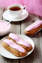 Eclairs with glaze Royalty Free Stock Photo