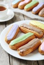 Eclairs with glaze Royalty Free Stock Photo