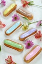 Eclairs with glaze Royalty Free Stock Photo