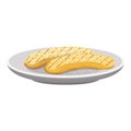 Eclairs icon, cartoon style