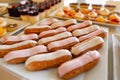Eclairs on a plate, selective focus Royalty Free Stock Photo