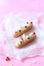 Eclairs with Vanilla Pastry Cream and Cream Cheese Filling
