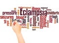 Eclampsia word cloud and hand writing concept Royalty Free Stock Photo