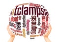 Eclampsia word cloud sphere concept Royalty Free Stock Photo